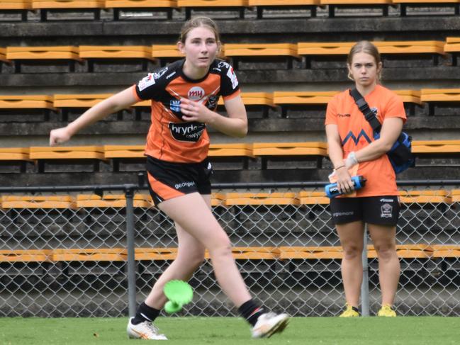 Ellie Barnett did it all for Wests Tigers. Picture: Sean Teuma