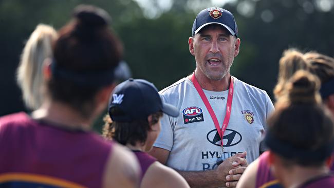 Lions coach Craig Starcevich calling the shots. Picture: Annette Dew