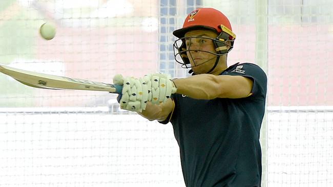 Brad Crouch in training for the T20 Showdown. Picture: Naomi Jellicoe