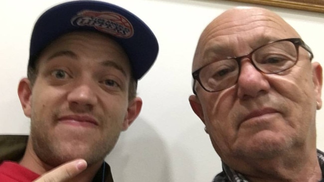 Rose Tattoo singer Angry Anderson with son Liam.