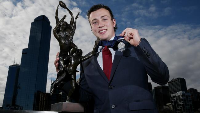 Lewis Taylor won the AFL Rising Star in 2014. Picture: Colleen Petch