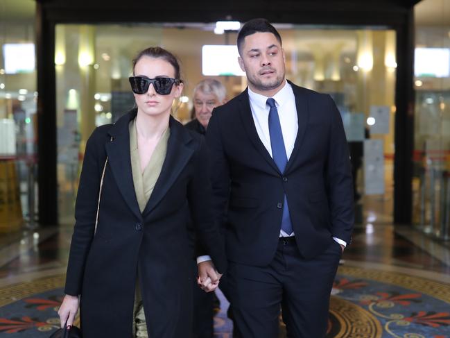 SYDNEY, AUSTRALIA - NewsWire Photos MARCH 22, 2021 - Former NRL superstar Jarryd Hayne who has been found guilty of counts of sexual assault, leaving the Downing Centre in Sydney.Picture: NCA NewsWire / Christian Gilles