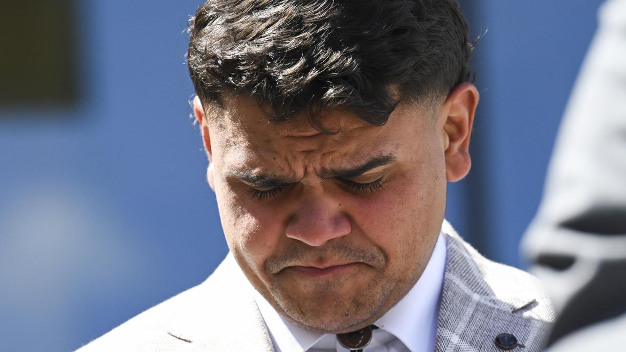 Latrell Mitchell’s cousin died in a horrific car accident on Saturday. Picture: NCA NewsWire / Martin Ollman