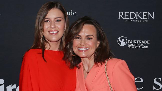 Brittany Higgins and Lisa Wilkinson attend the marie claire International Women's Day breakfast last year in Sydney. Picture: Getty Images/Lisa Maree Williams