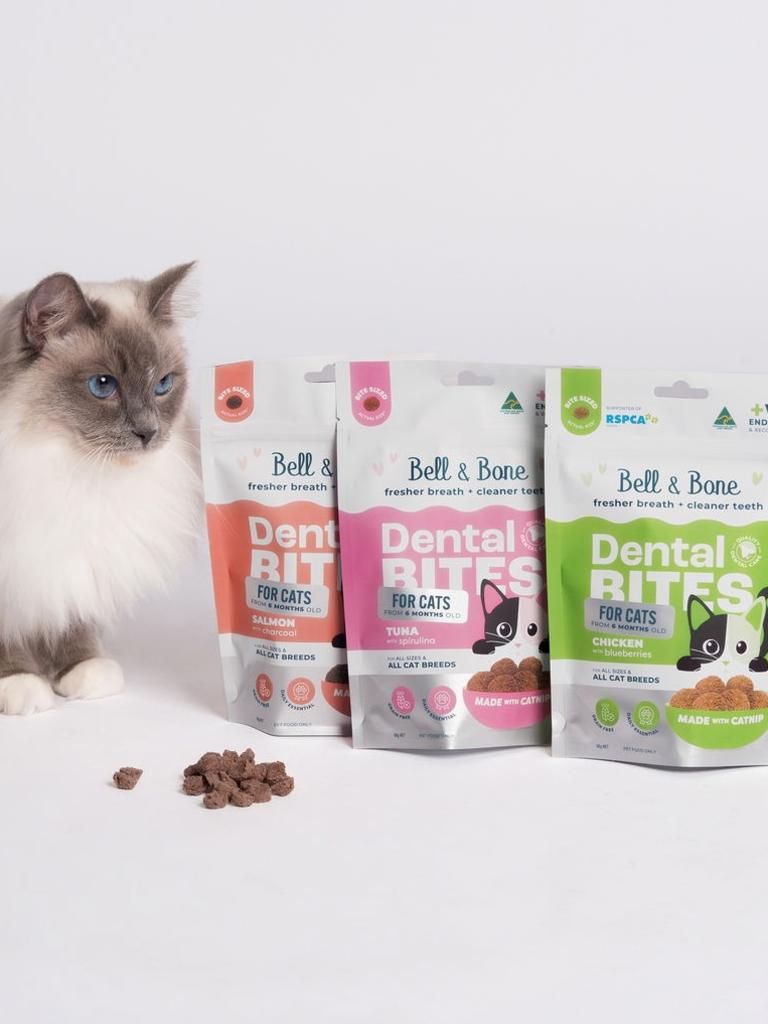 Bell and Bone recently released cat dental bites range. Picture: Bell and Bone.