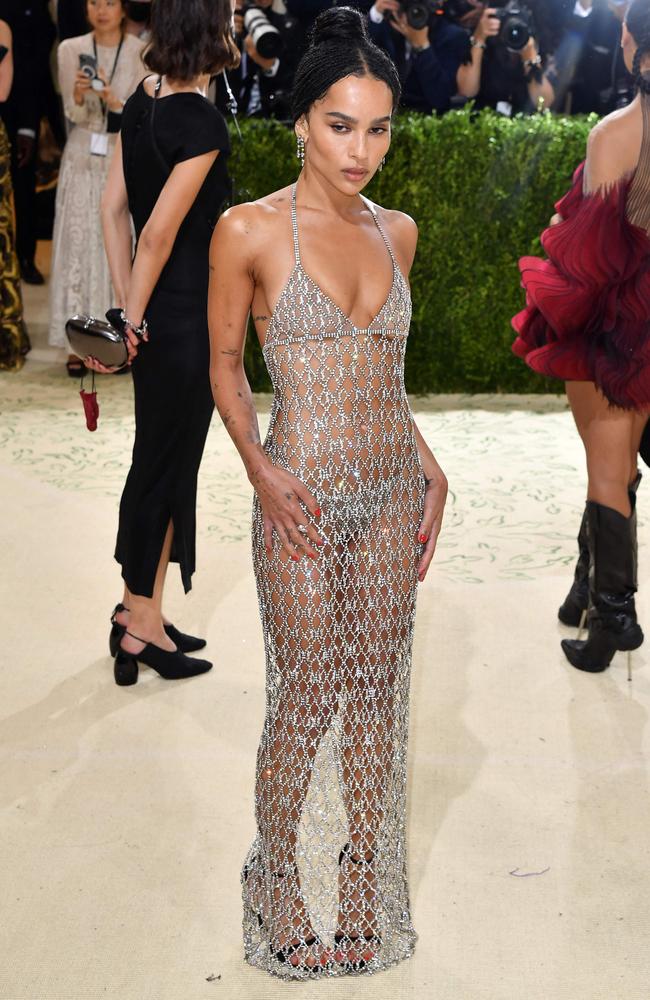 US actress Zoe Kravitz arrives for the 2021 Met Gala at the Metropolitan Museum of Art on September 13, 2021 in New York. Picture: Angela Weiss/AFP