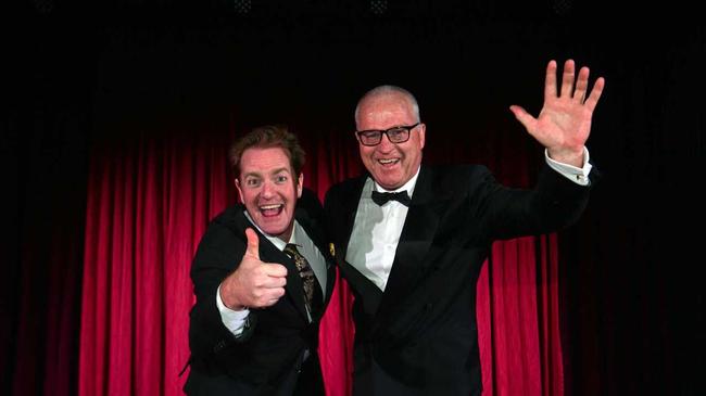 Mayor Mark Jamieson with actor James Millar, promoting the 2018 Sunshine Coast Mayoral Ball. Picture: John McCutcheon