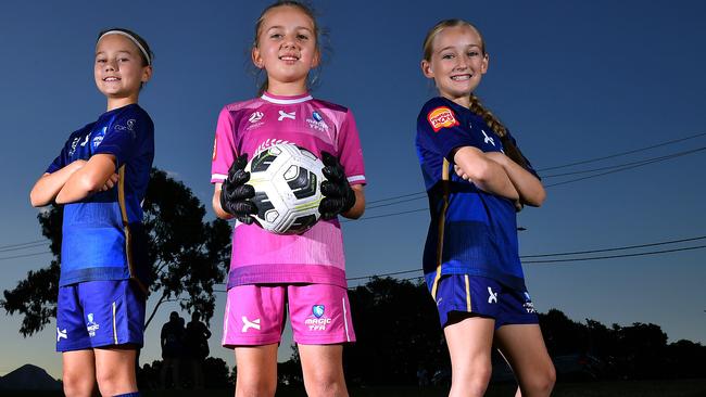 Pippa Watkinson, Ivy May and Sophia PirieMagic United are delighted to announce the construction of additional changing facilities to accommodate the growing number of female players and teams at the Club.Wednesday June 5, 2024. Picture, John Gass