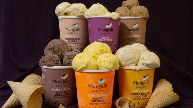 The new range of tropical inspired ice cream flavours by Mungalli Creek Biodynamic Dairy will be available at the new CBD outlet.