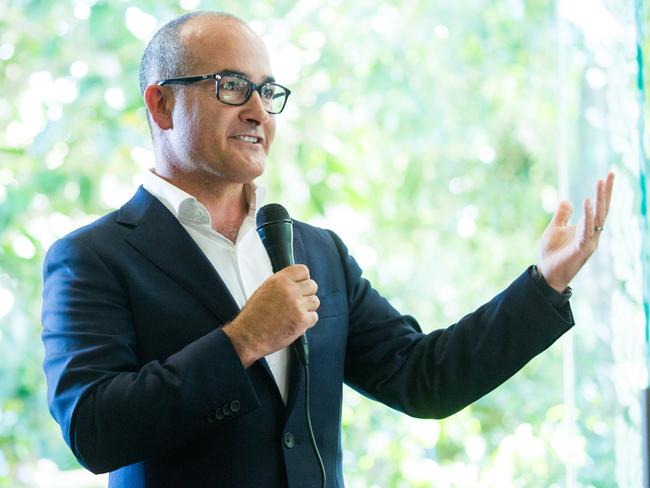 Acting Victorian Premier James Merlino at Melbourne Zoo on Wednesday. Picture: Paul Jeffers