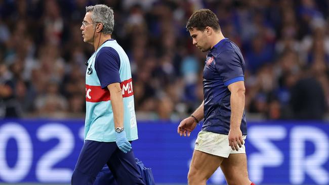 France star Antoine Dupont maye have broken his jaw. Picture: Getty Images