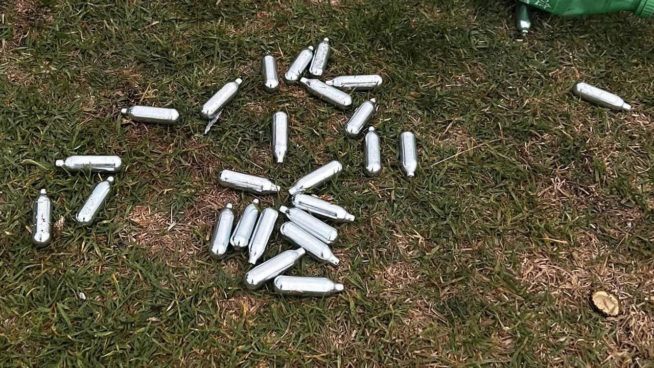 Drug paraphernalia littered the beach. Picture: Facebook