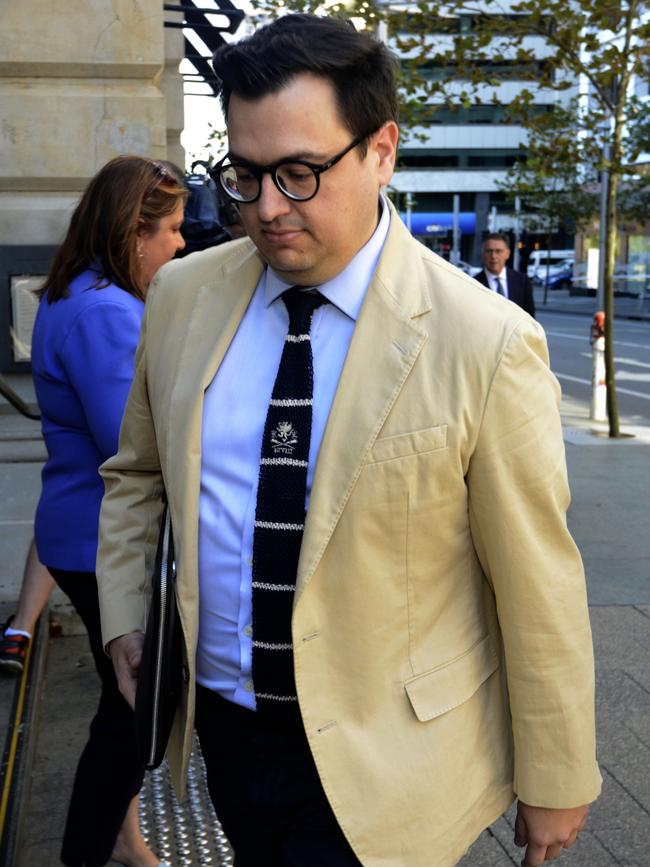 David Sharaz wore a light blue button up, paired with a beige blazer. Picture: NCA NewsWire / Sharon Smith