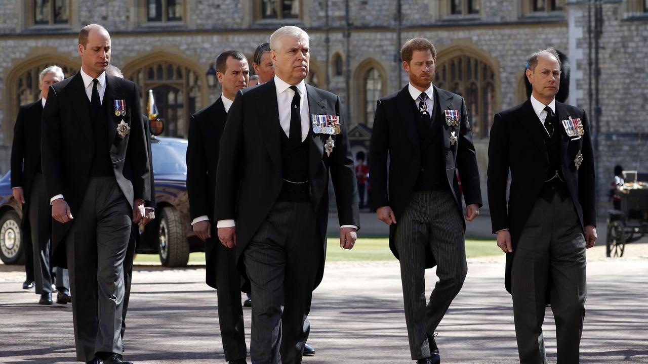 Prince Harry claims he was chased by photographers while in the UK for Prince Philip’s funeral in 2021. Picture: Alastair Grant/WPA Pool/Getty Images.