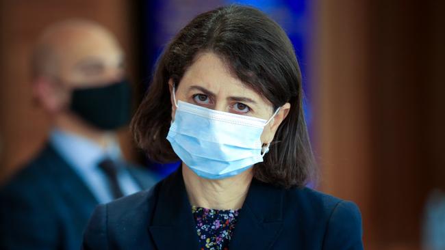 NSW Premier Gladys Berejiklian will begin easing restrictions for fully vaccinated adults on September 13. Picture: Christian Gilles