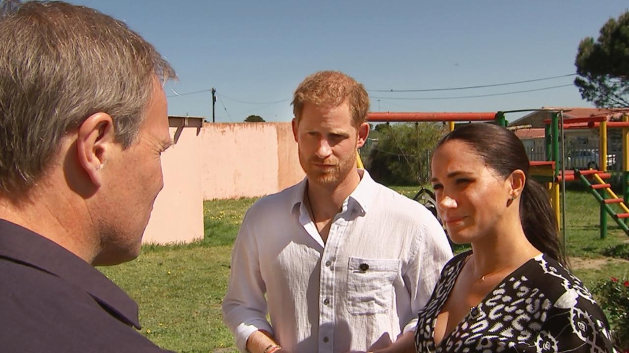 Harry and Meghan were interviewed by British journalist Tom Bradby during their 2019 tour of South Africa. Picture: ITV