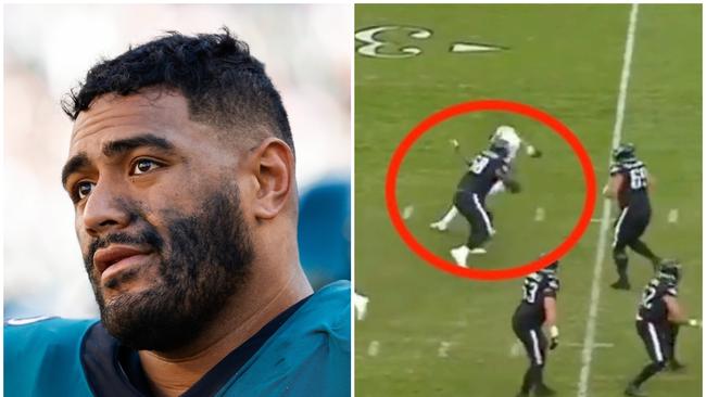 Jordan Mailata was in a mood v New Orleans