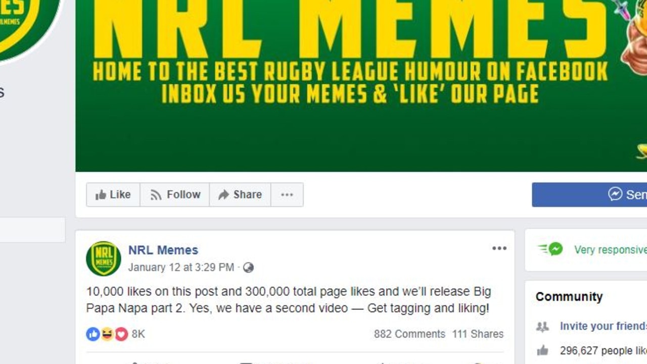 The NRL Memes Facebook group threatened to release the second explicit video of Dylan Napa.