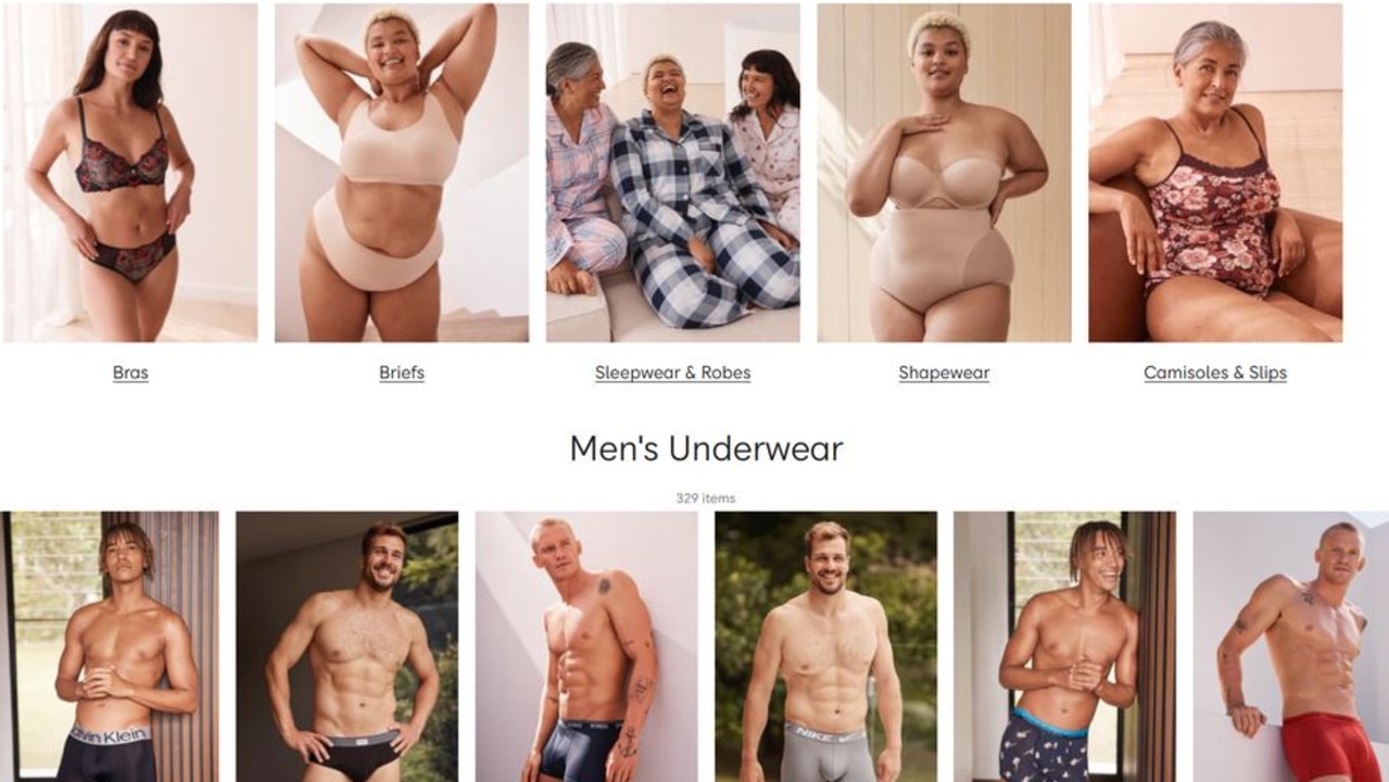 Myer shuts down Reddit thread claim that underwear models 'lack diversity