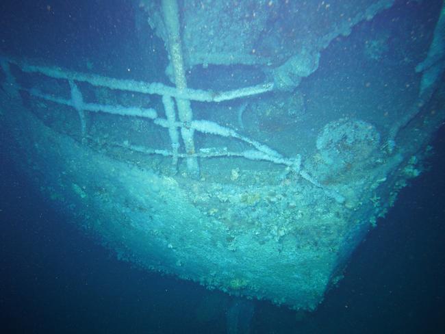 View of the stern, rudder and propellor. Picture: CSIRO