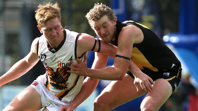 Jack Williams (right) during his time at Werribee. Picture: Mark Dadswell