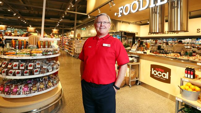 Steven Cain at the opening of the Coles Local store in Melbourne’s Surrey Hills. Picture: Aaron Francis