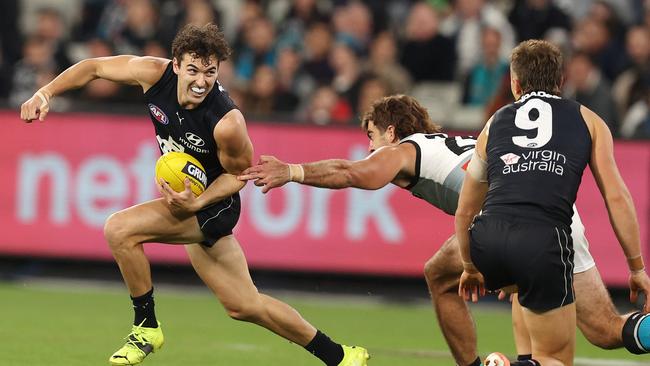 Tom Williamson playing for Carlton in 2021. Picture: Michael Klein