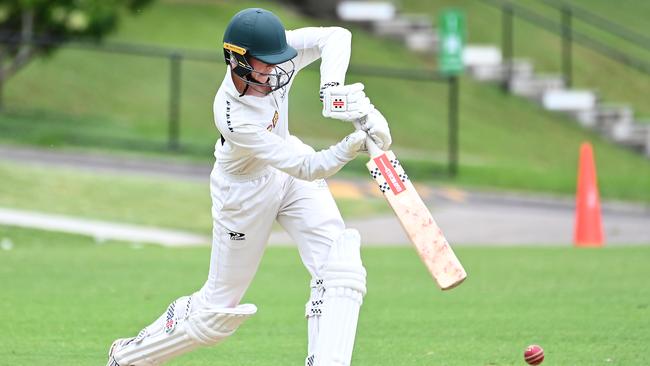 Iona batsman Harley Malpass in action during the AIC First XI cricket. Picture, John Gass