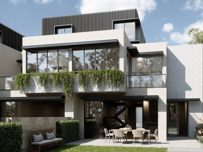 An artist's impression of one of the 66 townhouses to be built as part of a new 80-home residential subdivision on Forest Rd, Warriewood. Picture: Supplied