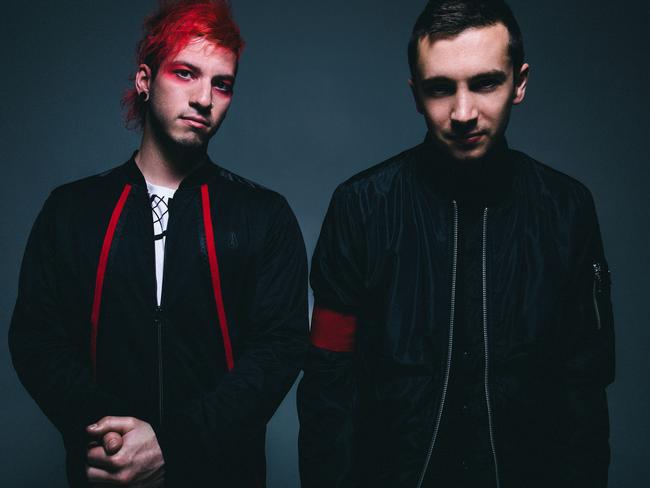 Twenty One Pilots’ know how to get a song on the radio ‘which sucks the life out of it’. Picture: Supplied