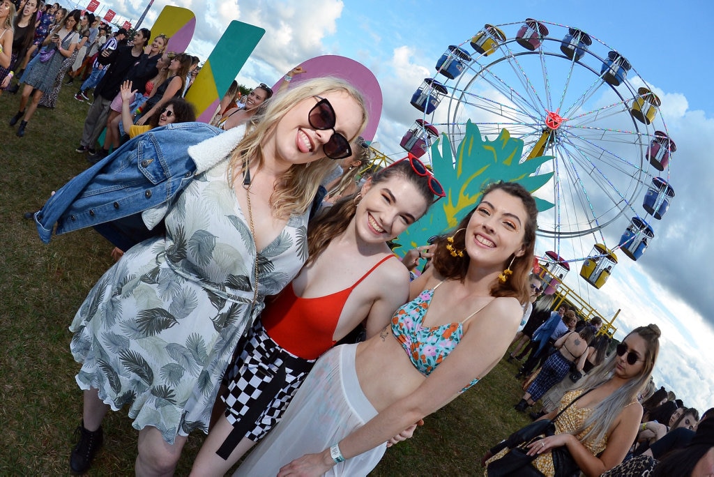 Big Pineapple Music Festival. Ainsley Sherwell, Emily Kinchin and Yolanda Flynn.