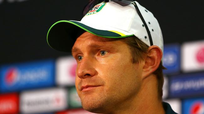 CRICKET - Australian cricket team training at Adelaide Oval. Shane Watson press conference. Photo Sarah Reed