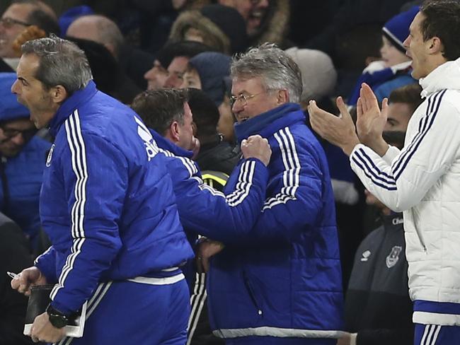 Guus Hiddink leads celebrations.