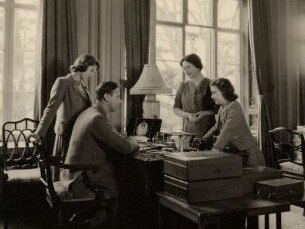 Sir Cecil Beaton captured the royal family's Blitz spirit with this picture of King George VI, Queen Elizabeth (the future Queen Mother) and their daughters during the war. Picture: Supplied