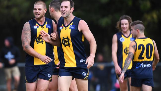 Cameron Cloke (left) has departed Hurstbridge, but there is still no decision on Travis’s future. Picture: James Ross