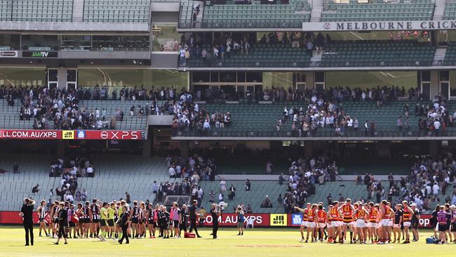 Crowd numbers at AFL games are at their lowest levels since 1995. Photo by Michael Klein