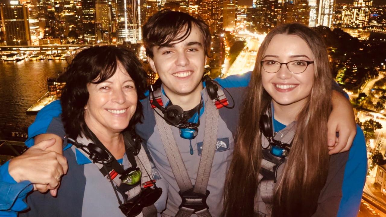 Anne-Maree Johnston and her children. Picture: Supplied