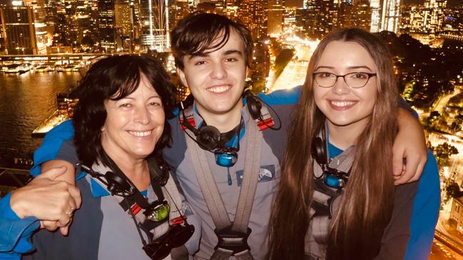 Anne-Maree Johnston and her children. Picture: Supplied
