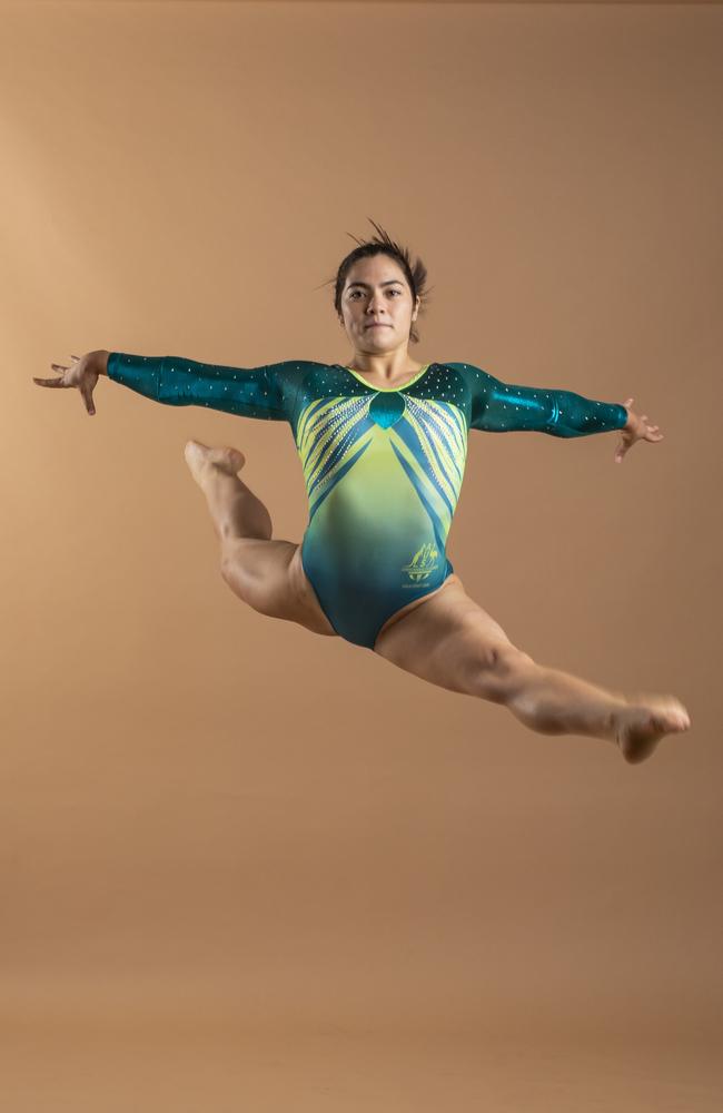 Gymnast Georgia Godwin has a confirmed spot at this year’s Tokyo Olympic Games. Pictures: Mark Cranitch