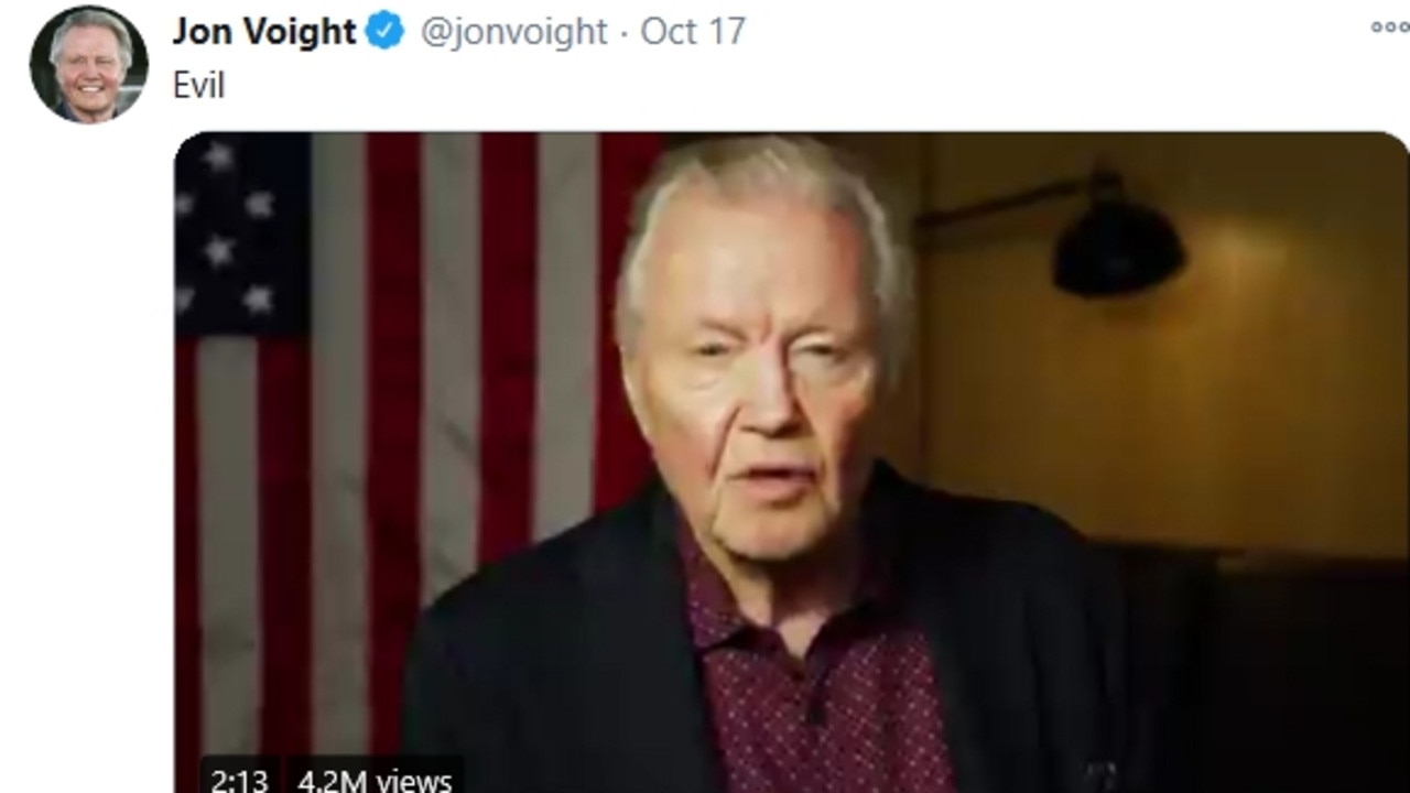 Jon Voight publicly endorsed Donald Trump, calling Joe Biden ‘evil’ in a tweet.