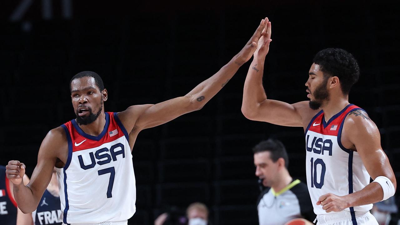 Kevin Durant and Jayson Tatum Lead Team U.S.A. in Scoring at Half