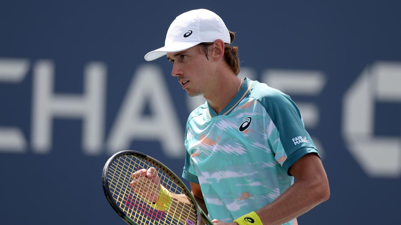 Alex de Minaur is into round 3 at the US Open for the second straight year. Picture: Getty Images/AFP