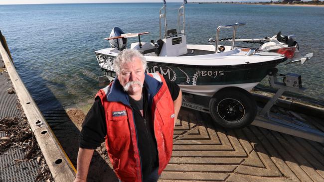 Boatman John Willis at Olivers Hill boat ramp in Frankston. Picture: Alex Coppel