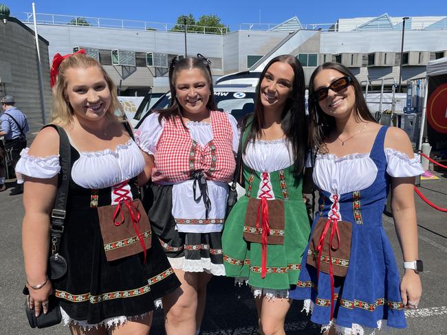 Laura, Dani, Jess and Jessat the 2024 Yarra Valley Oktoberfest. Picture: Himangi Singh.