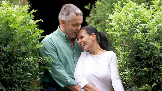 Linda Burney with partner Rick Farley, who died in 2006. Picture: Glenn Campbell