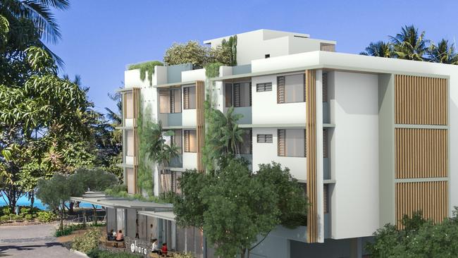 Work on the luxury Shara Apartments in Harpa Street at Palm Cove is underway with all but one apartment sold off the plan. Picture: supplied