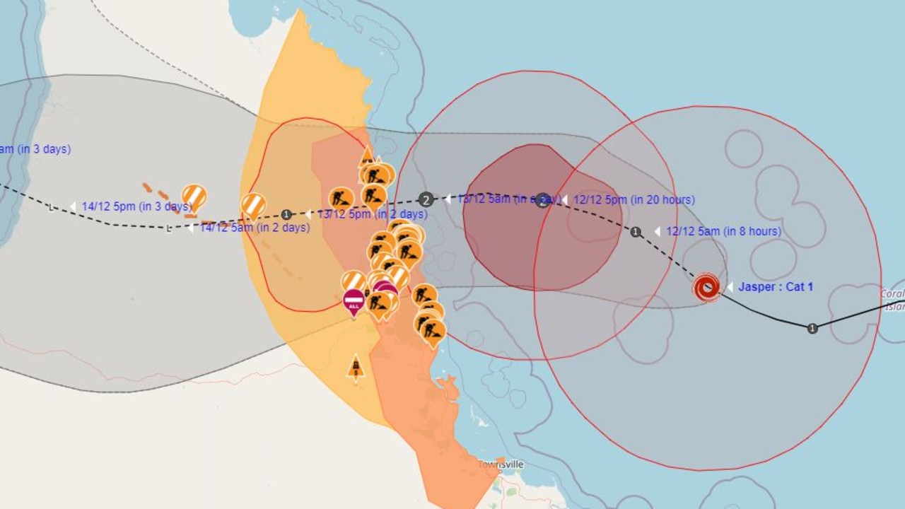 Those in the ‘red zone’ for storm surge have been told to prepare for isolation. Picture: Disaster Cairns