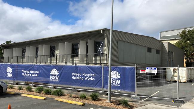 Demountables have been built to help with increasing demand at the Tweed Hospital. Photo: Supplied.