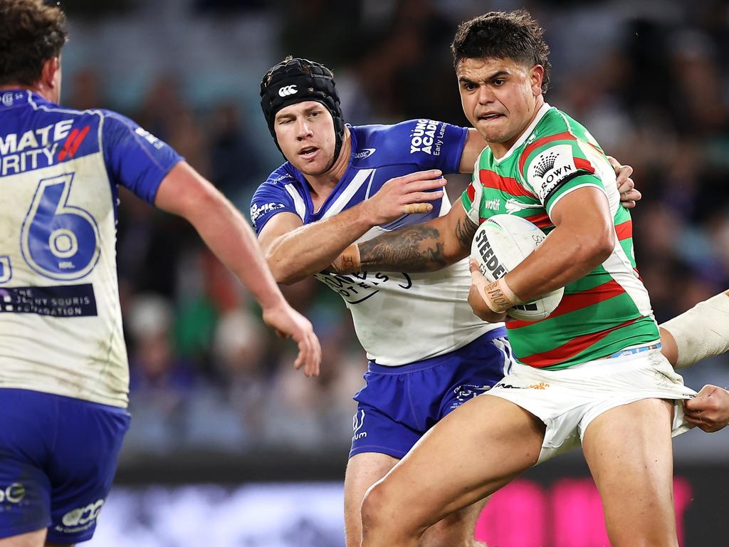 Latrell Mitchell has a great record against the Bulldogs. Picture: Mark Kolbe/Getty Images