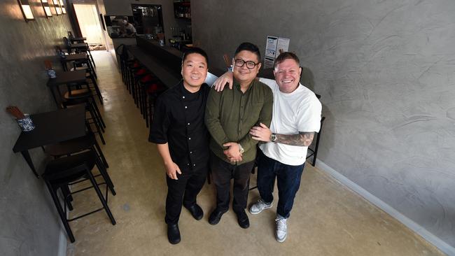 Drunken Dumpling to finally open's. The owners, Linson Lin, Alex Pan and Nathan Johnston.